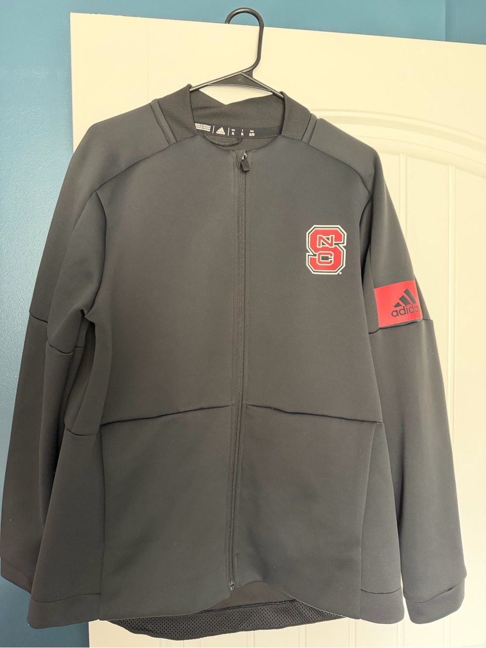Adidas Black Full-Zip Jacket with NC State logo